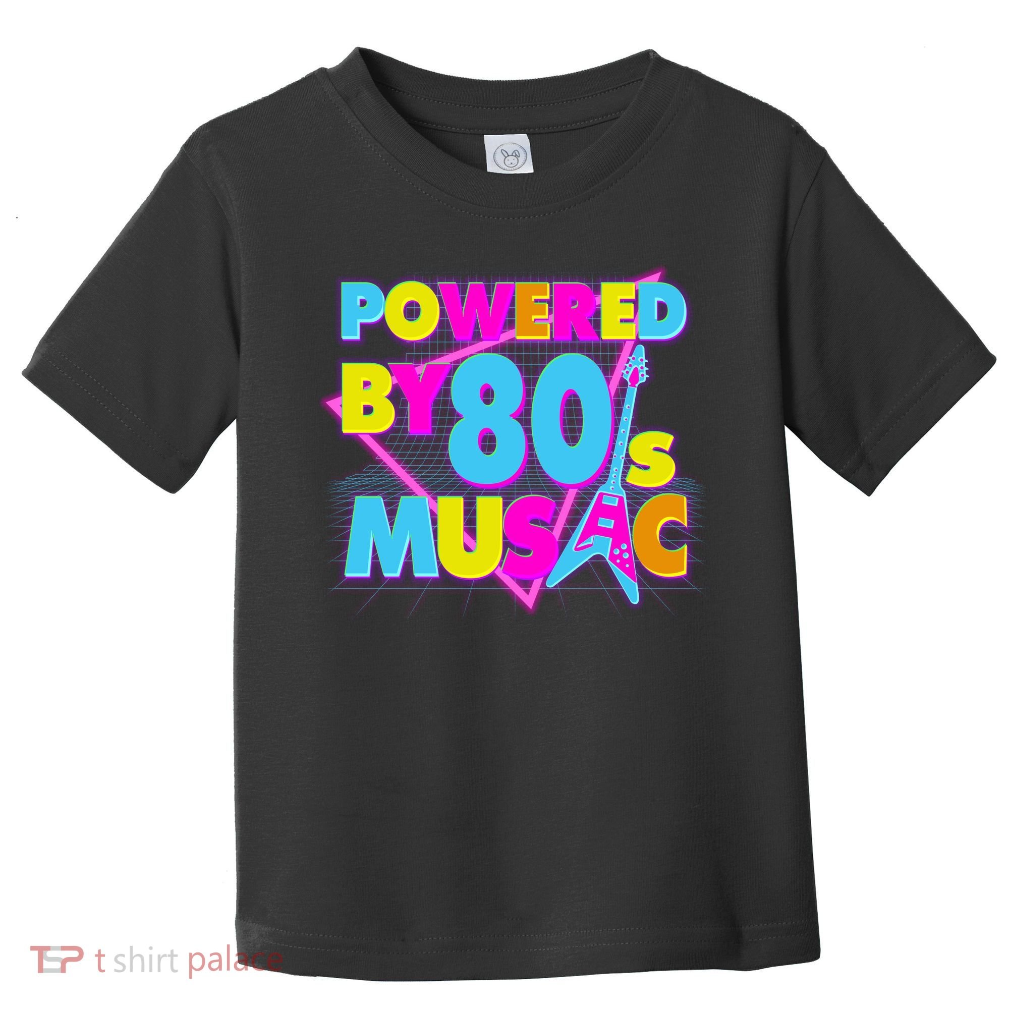 Cool Funny Retro Powered By 80's Music Toddler T-Shirt