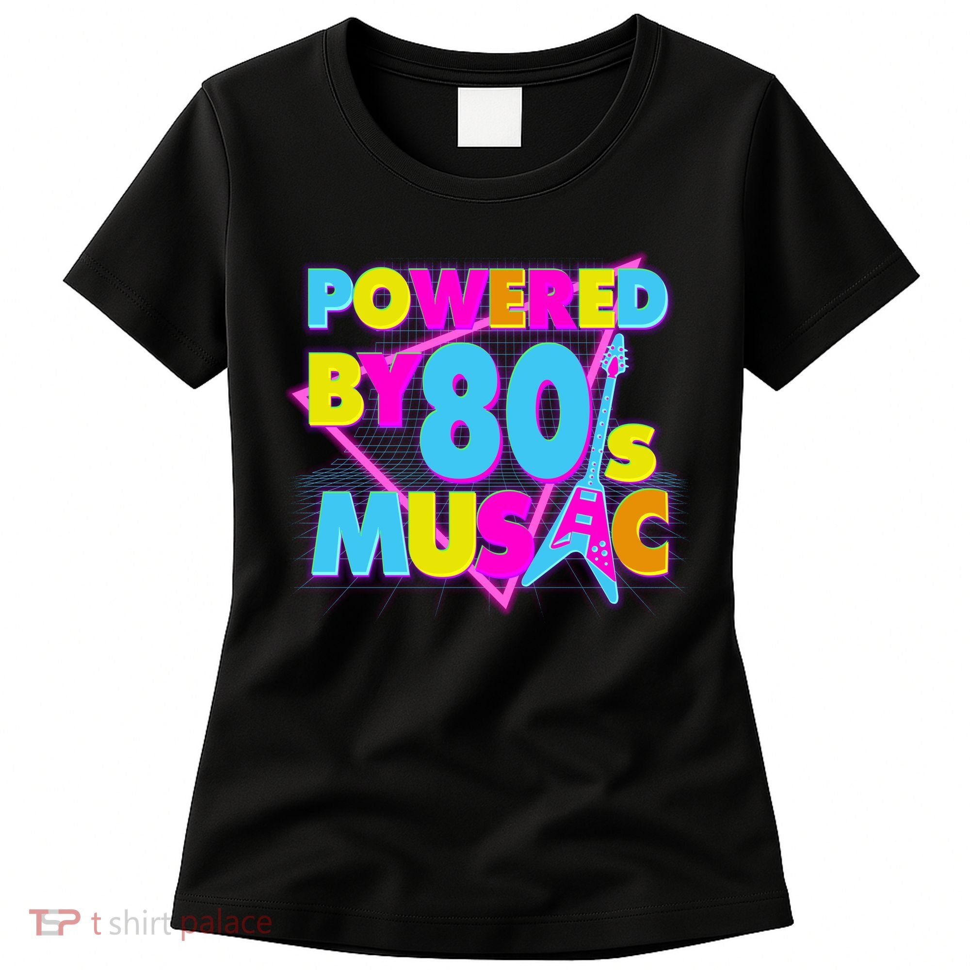 Cool Funny Retro Powered By 80's Music Women's T-Shirt