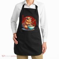 Capybara Funny Ramen Capybara Rodent Kawaii Anime Apron thumb 2
