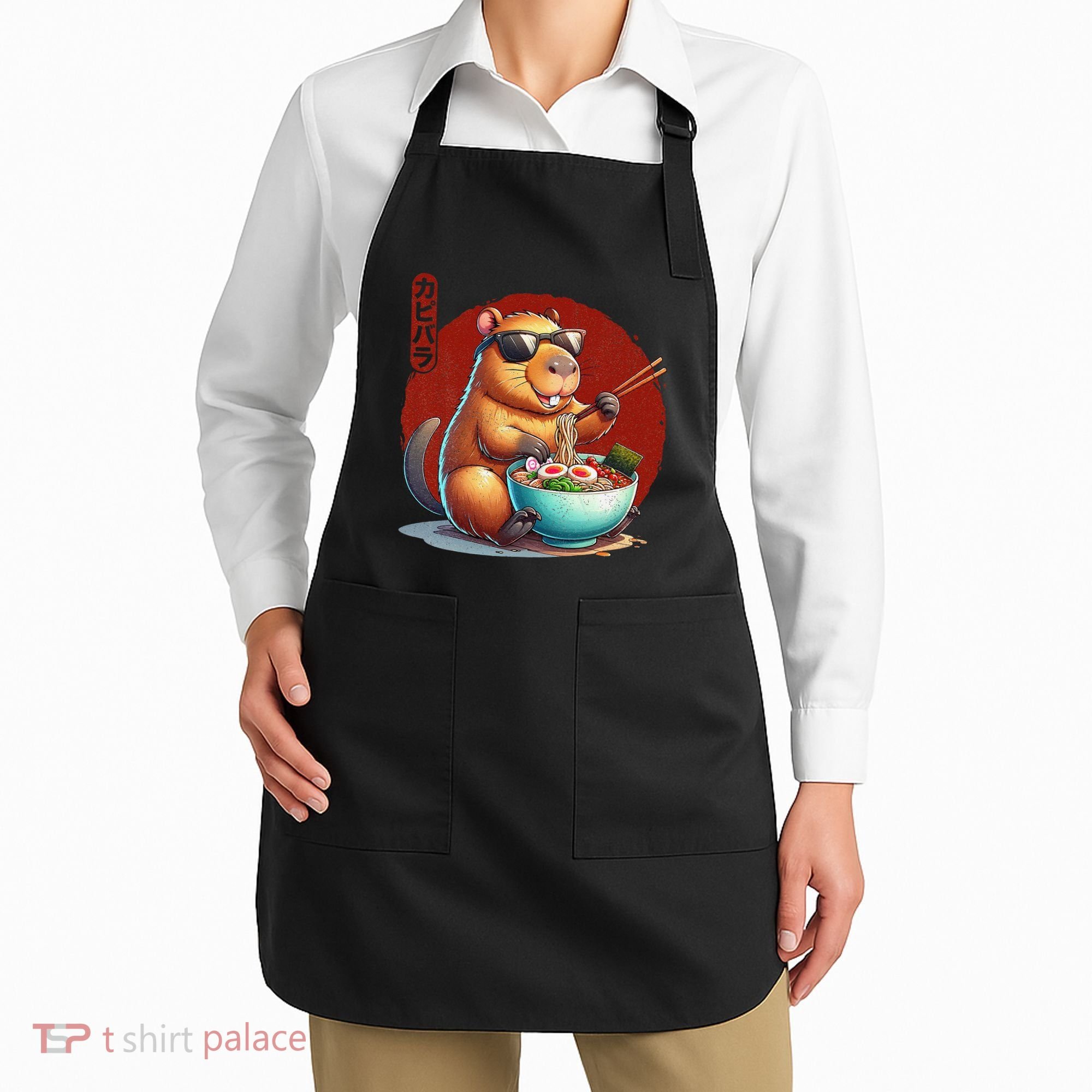 Capybara Funny Ramen Capybara Rodent Kawaii Anime Apron