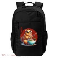 Capybara Funny Ramen Capybara Rodent Kawaii Anime Backpack thumb 0