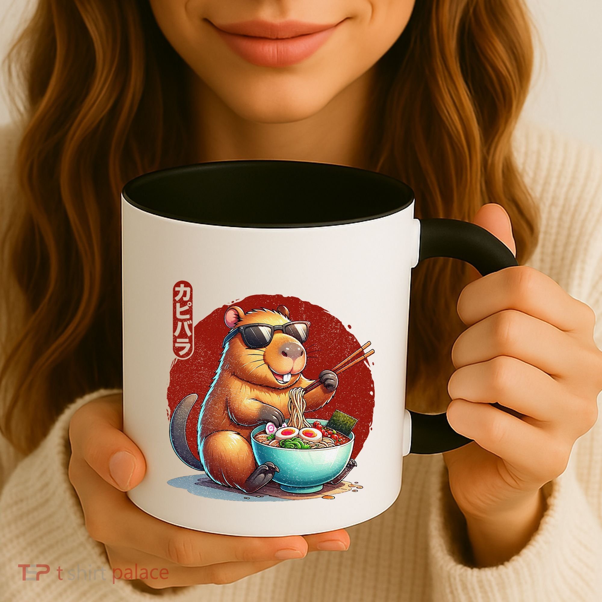 Capybara Funny Ramen Capybara Rodent Kawaii Anime Coffee Mug