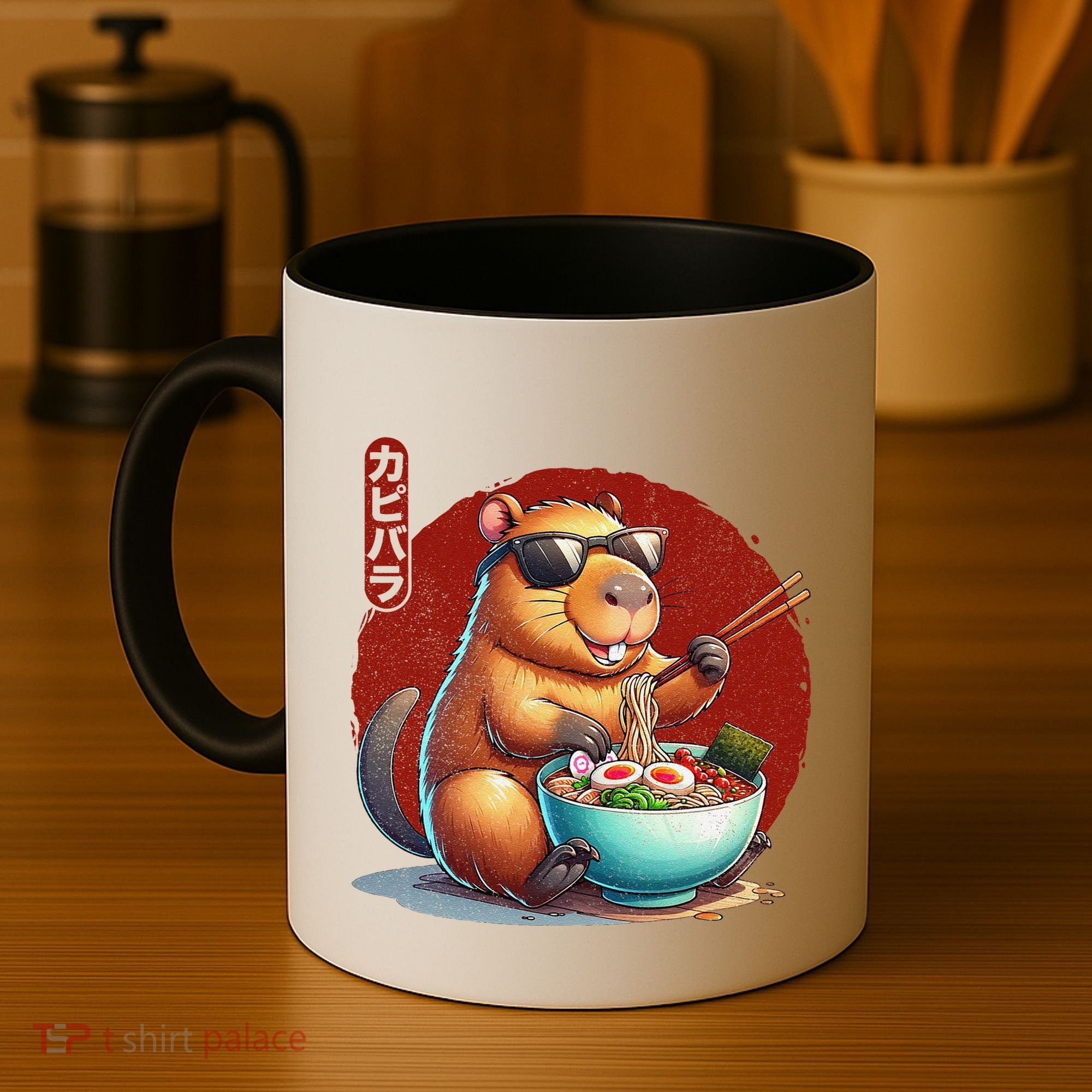 Capybara Funny Ramen Capybara Rodent Kawaii Anime Coffee Mug