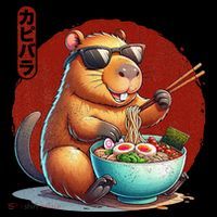 Capybara Funny Ramen Capybara Rodent Kawaii Anime Coffee Mug thumb 5