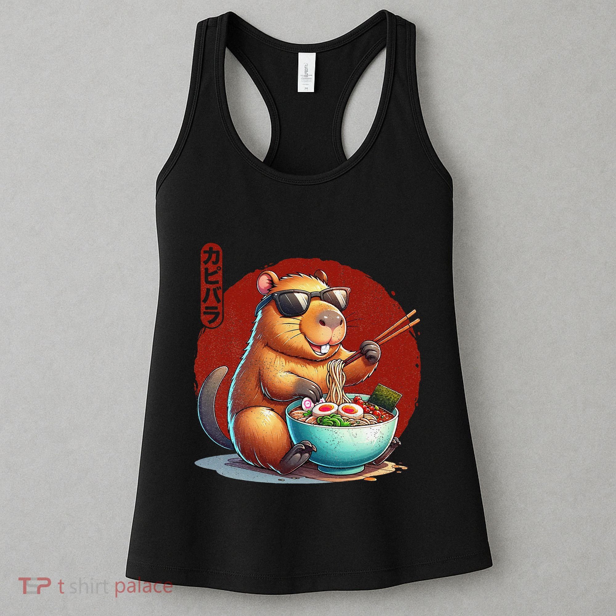 Capybara Funny Ramen Capybara Rodent Kawaii Anime Women's Tank Top