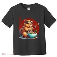 Capybara Funny Ramen Capybara Rodent Kawaii Anime Toddler T-Shirt thumb 0