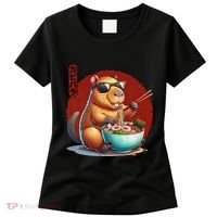 Capybara Funny Ramen Capybara Rodent Kawaii Anime Women's T-Shirt thumb 0