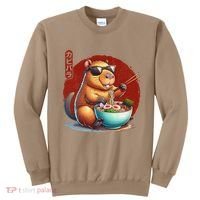 Capybara Funny Ramen Capybara Rodent Kawaii Anime Sweatshirt thumb 0