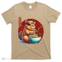 Capybara Funny Ramen Capybara Rodent Kawaii Anime T-Shirt thumb 0