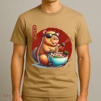 Capybara Funny Ramen Capybara Rodent Kawaii Anime T-Shirt thumb 3