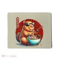 Capybara Funny Ramen Capybara Rodent Kawaii Anime Mousepad thumb 0