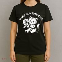 Cat Flower Rage Consumes Me Funny Saying Kitten T-Shirt thumb 4