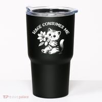 Cat Flower Rage Consumes Me Funny Saying Kitten Tumbler thumb 0