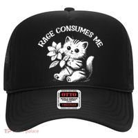 Cat Flower Rage Consumes Me Funny Saying Kitten Hat thumb 0