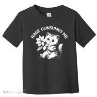 Cat Flower Rage Consumes Me Funny Saying Kitten Toddler T-Shirt thumb 0