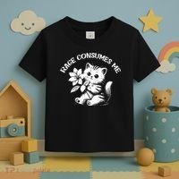 Cat Flower Rage Consumes Me Funny Saying Kitten Toddler T-Shirt thumb 3