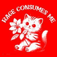 Cat Flower Rage Consumes Me Funny Saying Kitten Santa Hat thumb 1