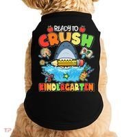 Cute Funny Ready To Crush Kindergarten School Shark Doggie Tank thumb 0