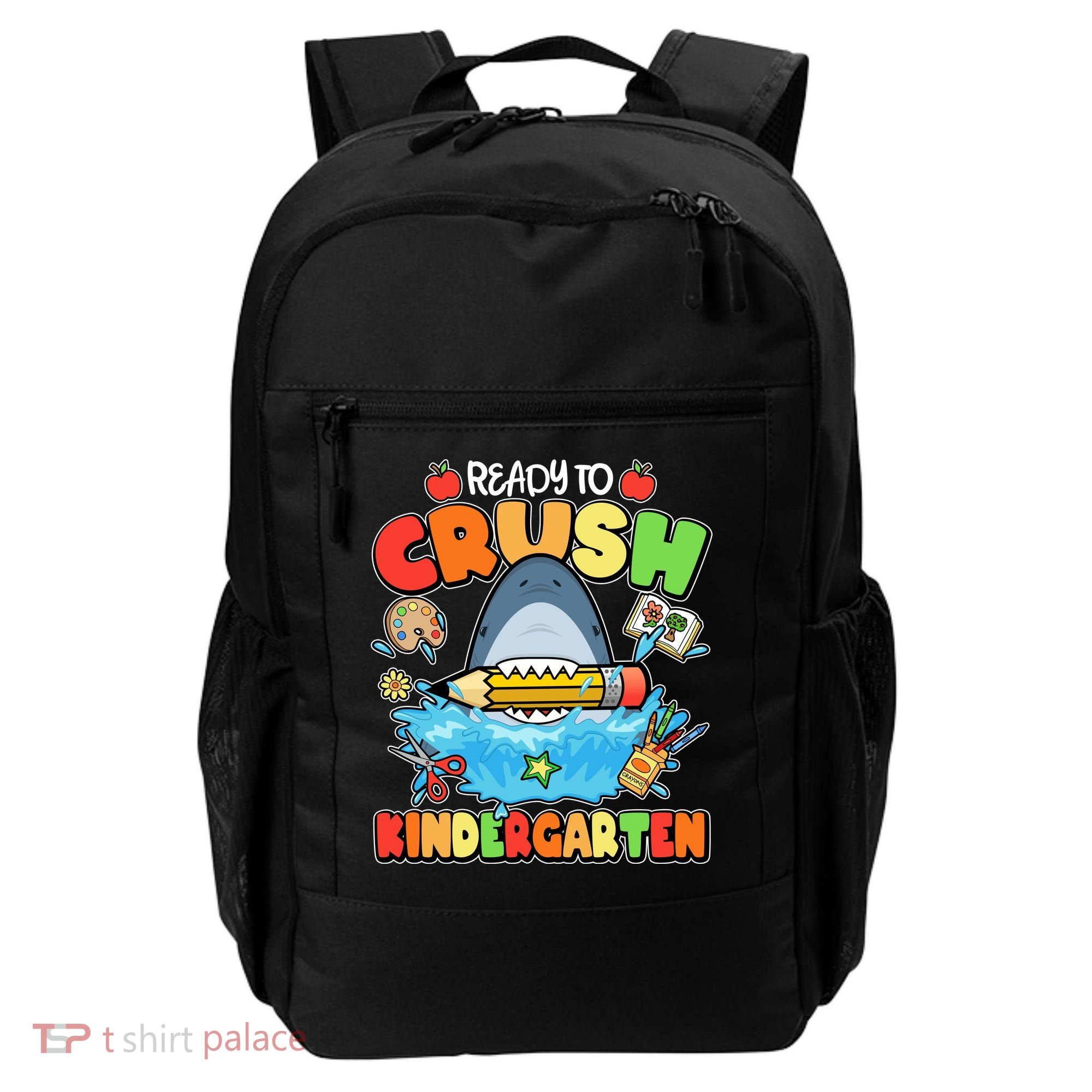 Cute Funny Ready To Crush Kindergarten School Shark Backpack