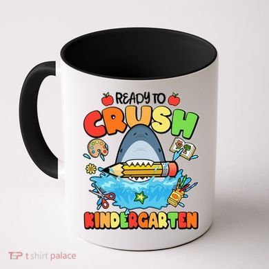 Cute Funny Ready To Crush Kindergarten School Shark Coffee Mug