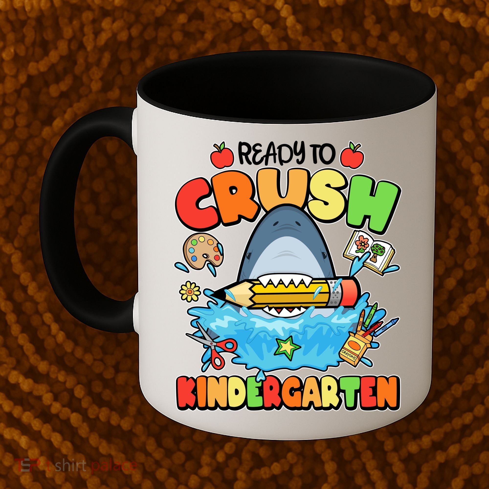 Cute Funny Ready To Crush Kindergarten School Shark Coffee Mug