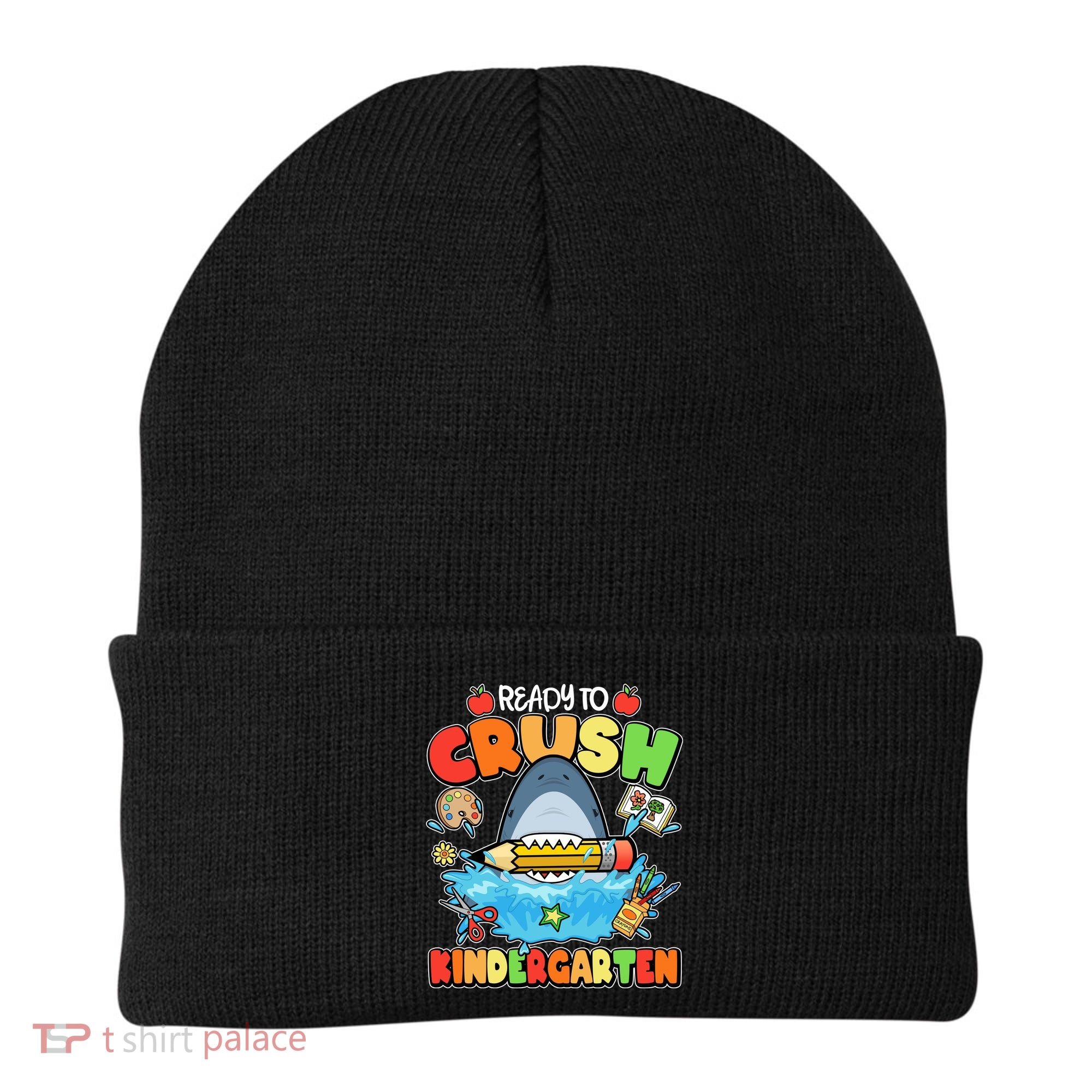 Cute Funny Ready To Crush Kindergarten School Shark Beanie