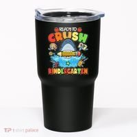 Cute Funny Ready To Crush Kindergarten School Shark Tumbler thumb 0