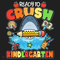 Cute Funny Ready To Crush Kindergarten School Shark Tumbler thumb 3