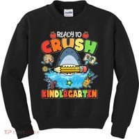 Cute Funny Ready To Crush Kindergarten School Shark Kids Sweatshirt thumb 0