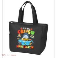 Cute Funny Ready To Crush Kindergarten School Shark Tote Bag thumb 3