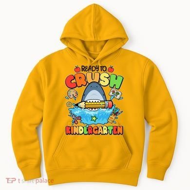 Cute Funny Ready To Crush Kindergarten School Shark Hoodie