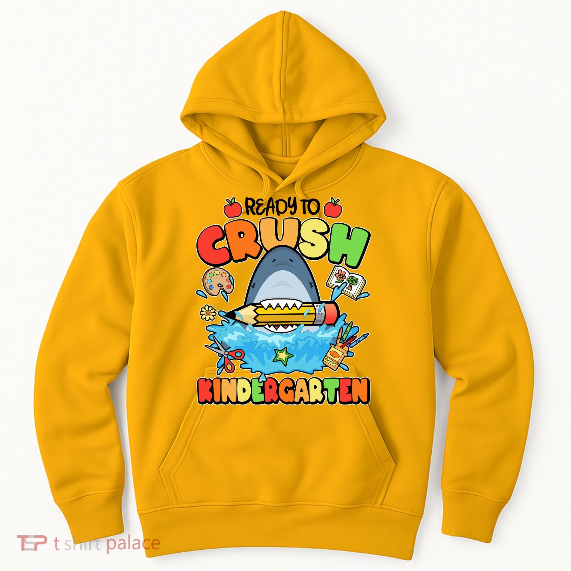 Cute Funny Ready To Crush Kindergarten School Shark Hoodie