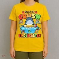 Cute Funny Ready To Crush Kindergarten School Shark T-Shirt thumb 4