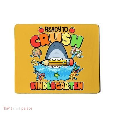 Cute Funny Ready To Crush Kindergarten School Shark Mousepad