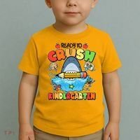 Cute Funny Ready To Crush Kindergarten School Shark Toddler T-Shirt thumb 2