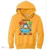 Cute Funny Ready To Crush Kindergarten School Shark Kids Hoodie thumb 0