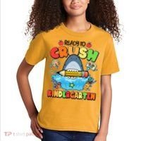 Cute Funny Ready To Crush Kindergarten School Shark Kids T-Shirt thumb 2