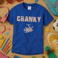 Cranky Fishing Reel Kids T-Shirt thumb 3