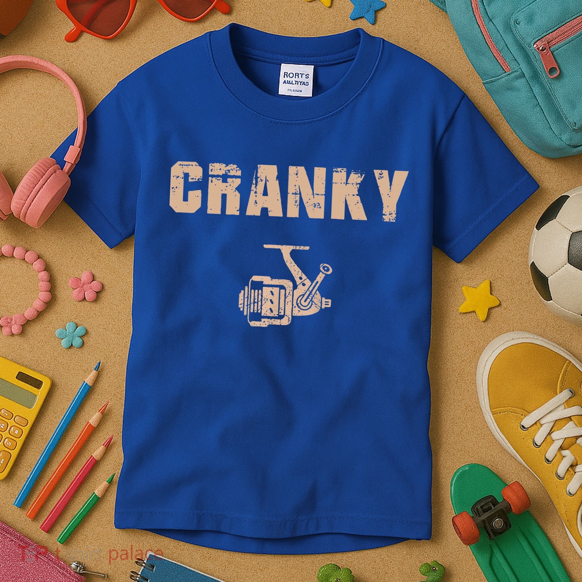 Cranky Fishing Reel Kids T-Shirt