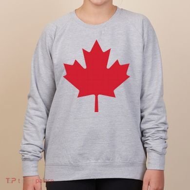Canadian Flag Red Maple Leaf Canada Day Women's Sweatshirt