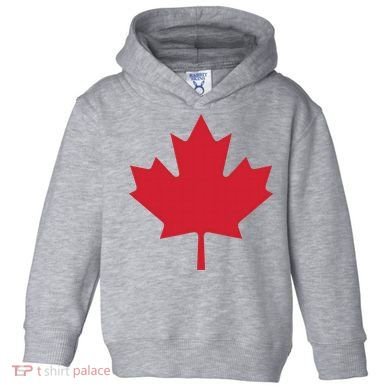 Canadian Flag Red Maple Leaf Canada Day Toddler Hoodie