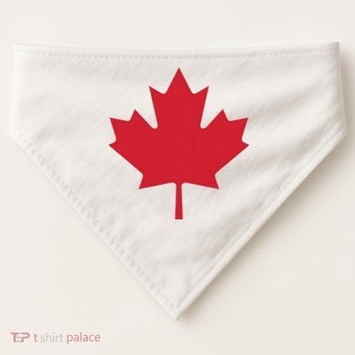 Canadian Flag Red Maple Leaf Canada Day USA-Made Doggie Bandana