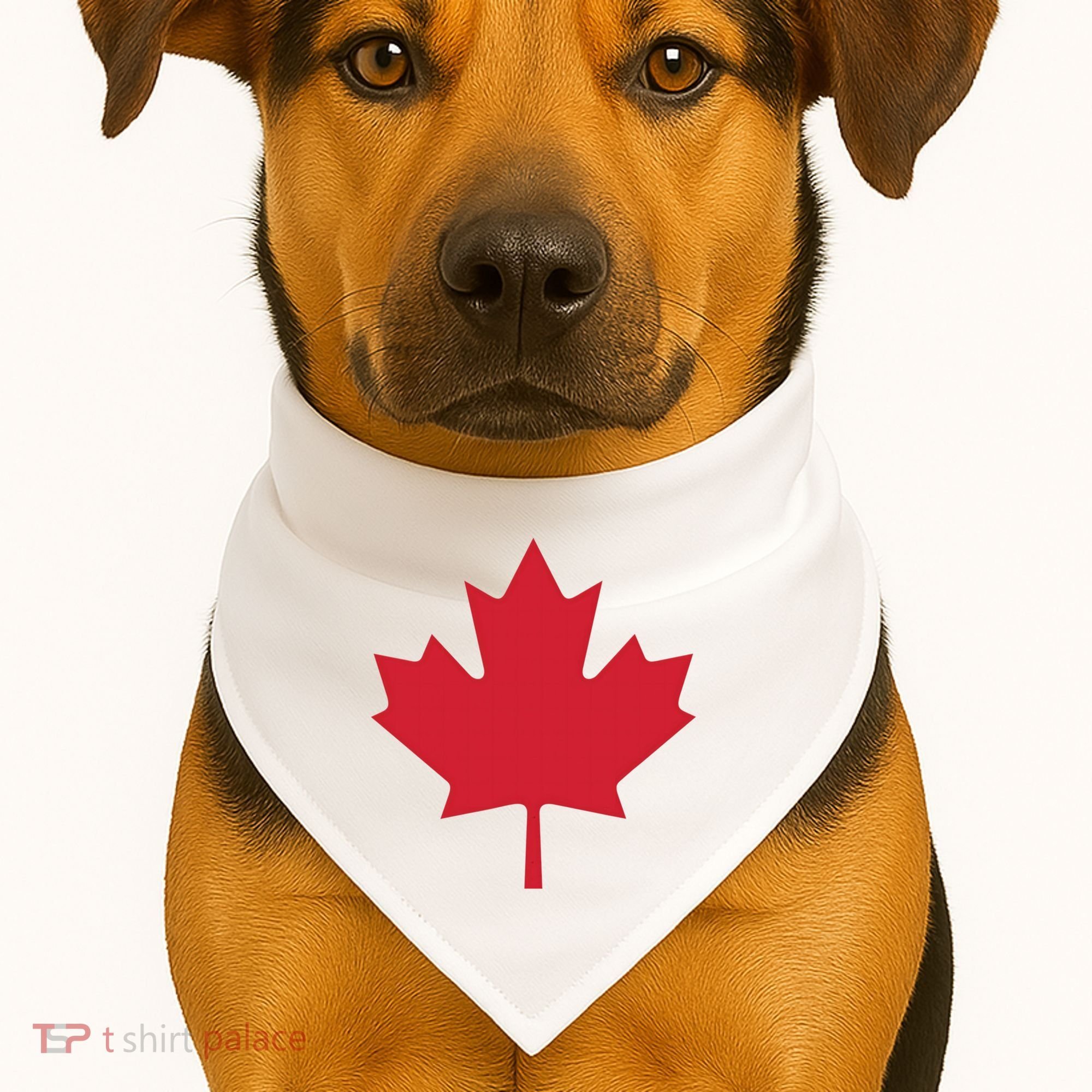 Canadian Flag Red Maple Leaf Canada Day USA-Made Doggie Bandana