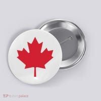 Canadian Flag Red Maple Leaf Canada Day Button thumb 0
