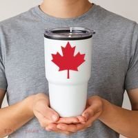 Canadian Flag Red Maple Leaf Canada Day Tumbler thumb 2