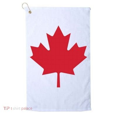 Canadian Flag Red Maple Leaf Canada Day Golf Towel