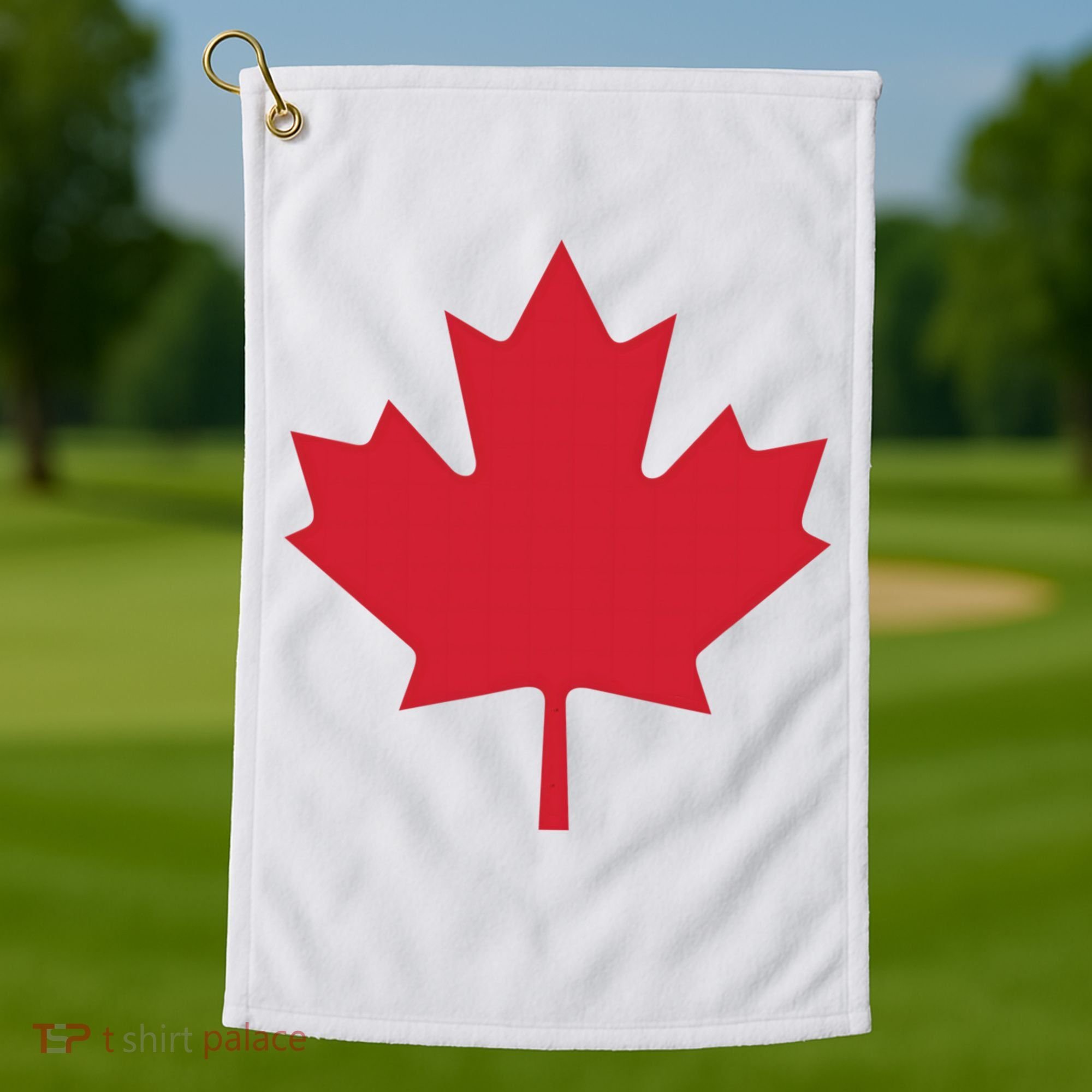 Canadian Flag Red Maple Leaf Canada Day Golf Towel