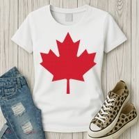 Canadian Flag Red Maple Leaf Canada Day Women's T-Shirt thumb 3