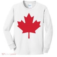 Canadian Flag Red Maple Leaf Canada Day Kids Long Sleeve Shirt thumb 0