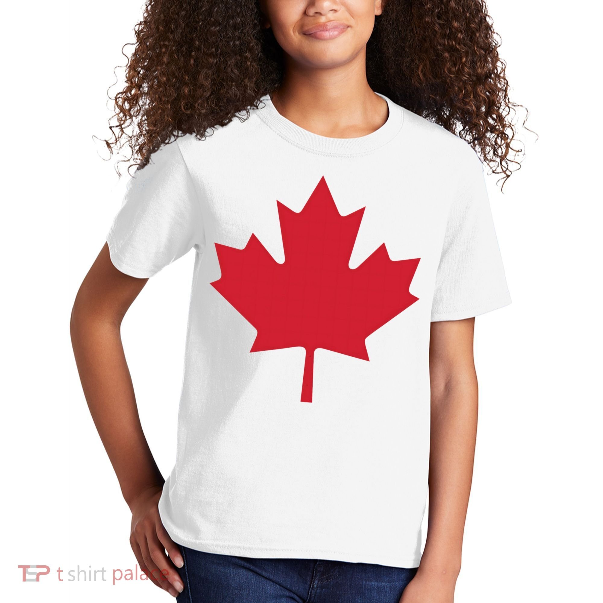 Canadian Flag Red Maple Leaf Canada Day Kids T-Shirt